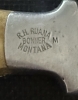 Vintage R.H. Ruana Bonner Montana \"M\" Stamp Custom Fixed Blade Knife