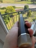 Ebony WA handle with Water Buffalo Horn Bolster for 240mm Gyuto with silver spacers