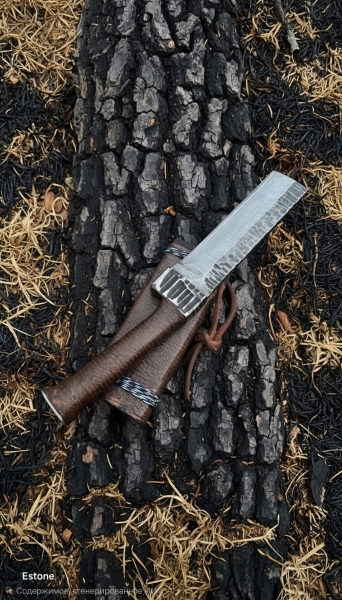 Hand Forged80CrV2 Left Cleaver (170x50mm)- Left Hand Grind-Jute Micarta & Ash Wood Sheath-Blacksmith Certified (57-59HRC)