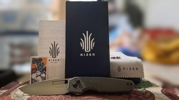 ​Kizer Dogfish Folding Knife - Micarta Handle / 154CM - Brand New In Box