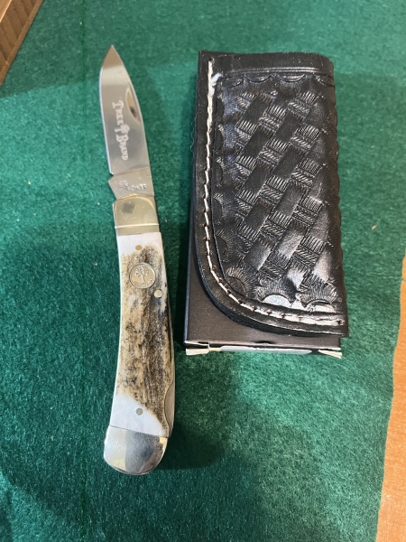 boker single blade lockback w? sheath tree brand