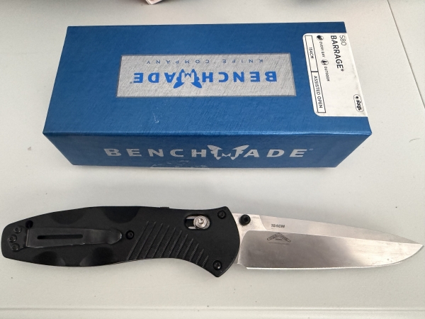 Benchmade - Barrage 580 - Black Valox - Drop Point