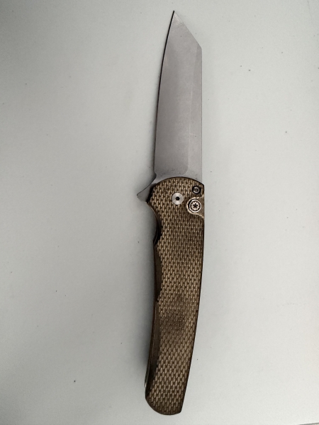 Pro-Tech 5211 Custom Malibu Manual Flipper- Bronze Reverse Tanto