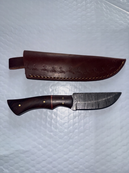 Damascus Steel  Knife - Rosewood Handle 