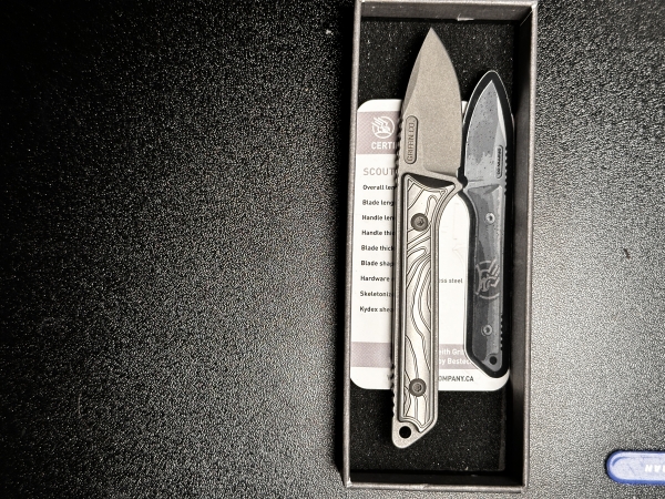 Griffin Co. Scout Medic Topo milled Titanium Scales New-Unused Still In Box