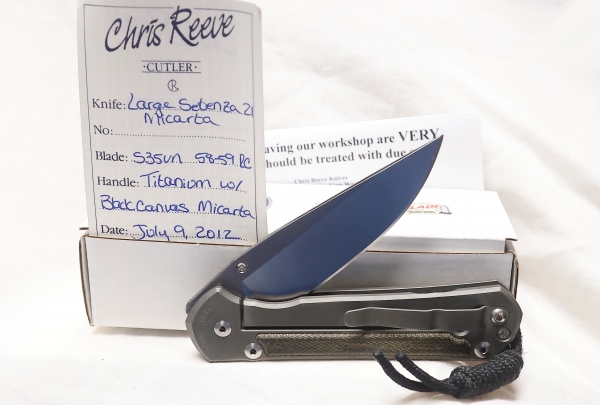 CHRIS REEVE LARGE SEBENZA 21- gently used and carried - FANTASTIC PRICE!  Own a Sebenza today!