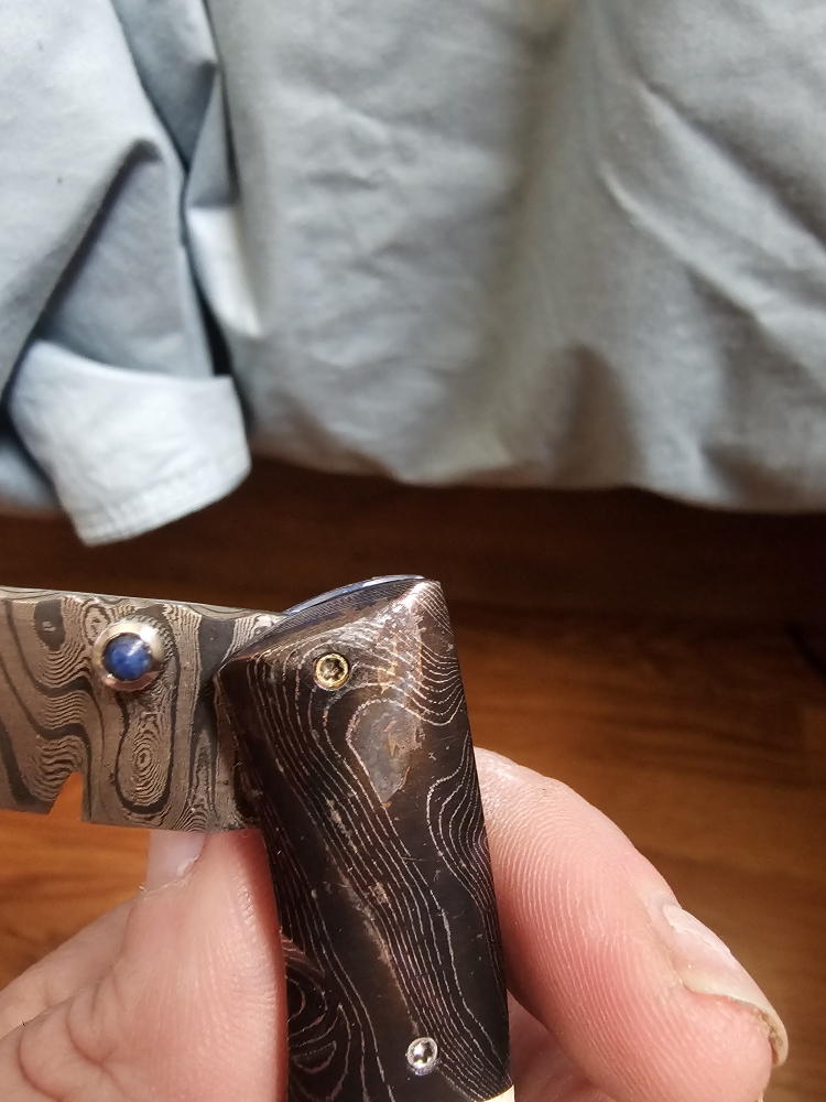 Master Bladesmith Steve Schwarzer Damascus Folder