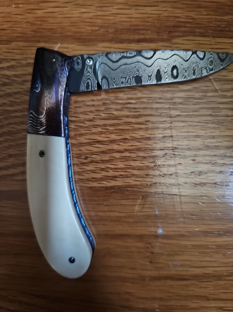 Master Bladesmith Steve Schwarzer Damascus Folder