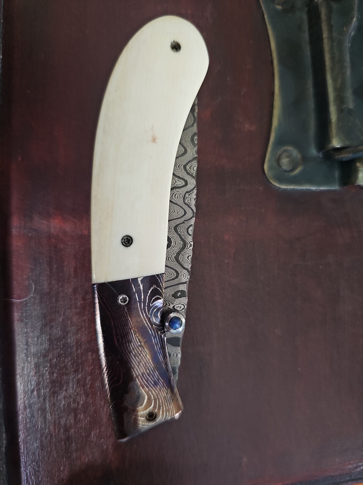 Master Bladesmith Steve Schwarzer Damascus Folder