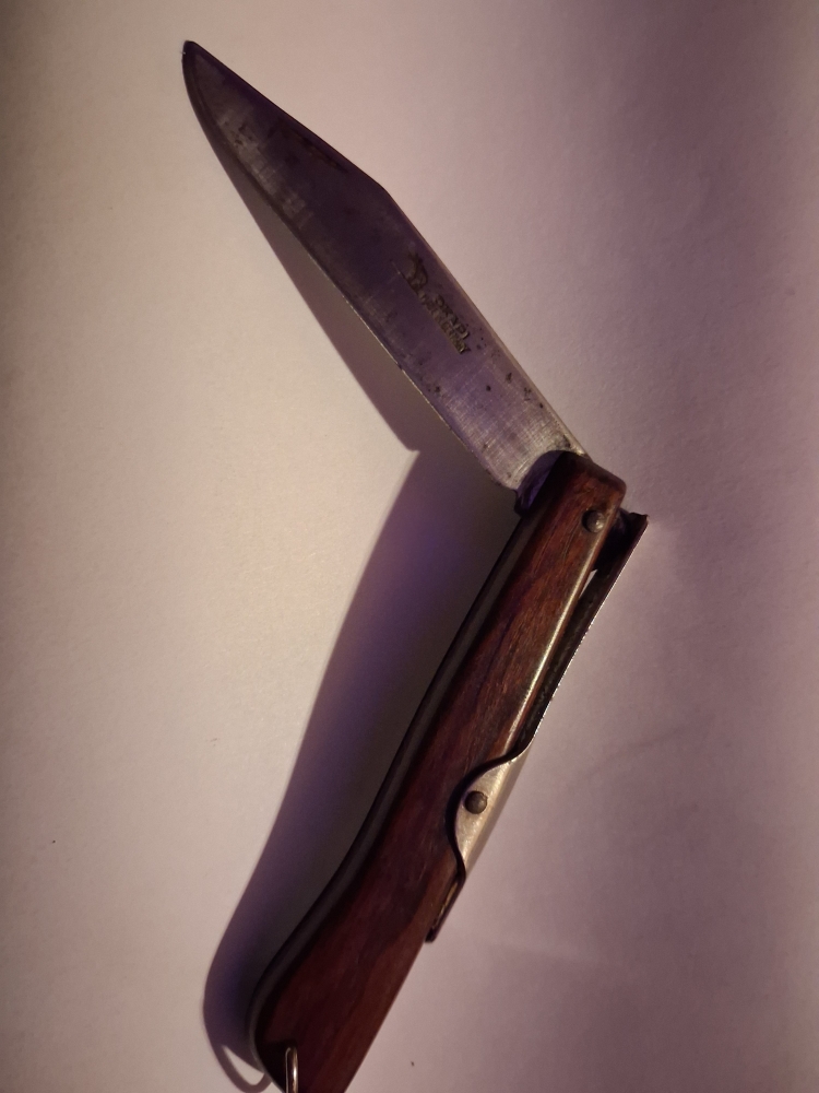 Vintage German OKAPI wooden handled folding knife