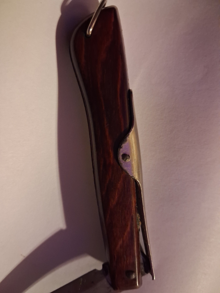 Vintage German OKAPI wooden handled folding knife