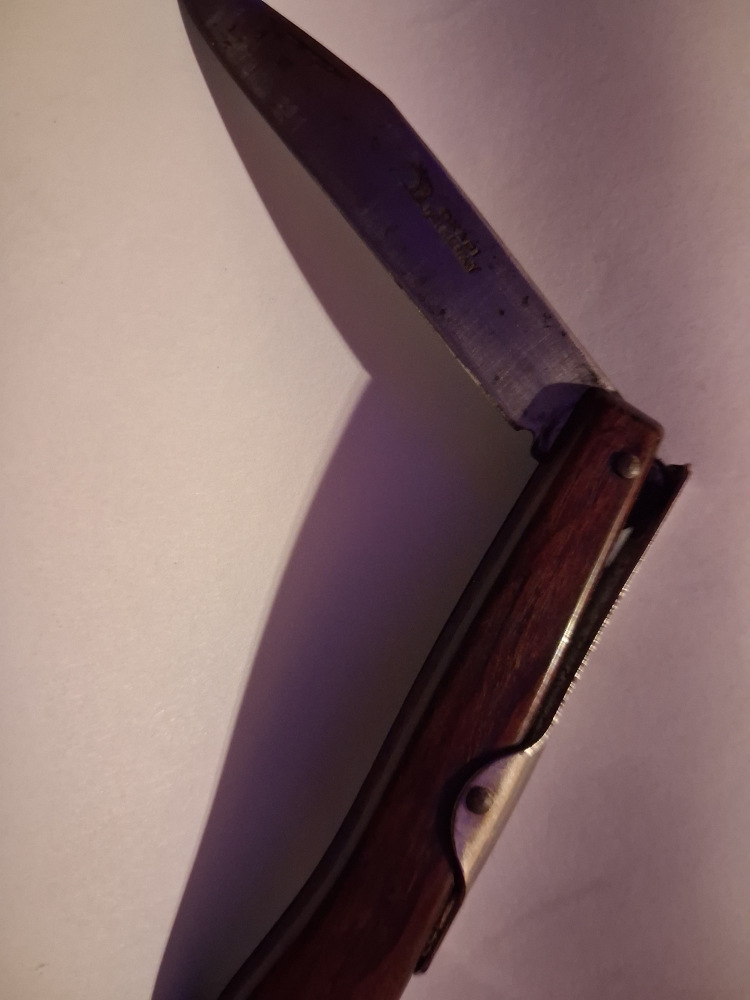Vintage German OKAPI wooden handled folding knife