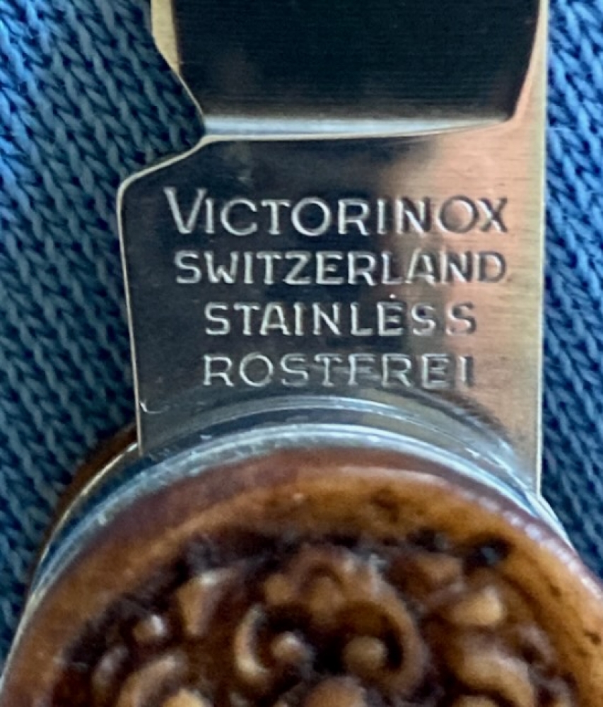 Custom Carved Victorinox \"Climber\" Swiss Army Knife Carved Collectors Pocketknife embedded with a TURQUOISE semi-precious Gemstone… (91mm / MPN 53381) 