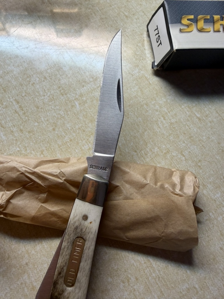 Schrade USA 77ST Improved Muskrat - Factory-Built Stag - Mint in Original Box - Complete