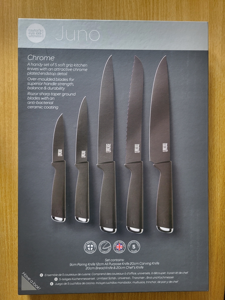 Taylor's Eye Witness Juno 5-Piece Kitchen Knife Set (Chrome Edition)