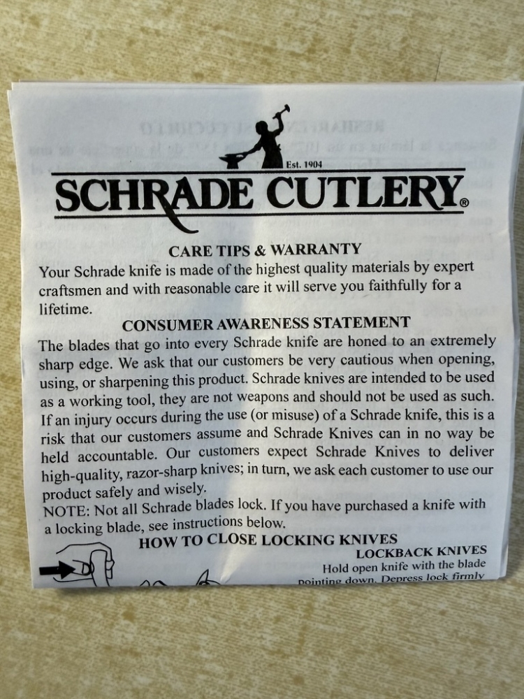 Schrade USA 77ST Improved Muskrat - Factory-Built Stag - Mint in Original Box - Complete