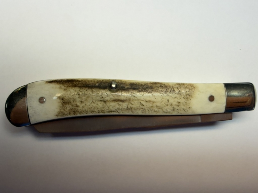Schrade USA Old Timer 94ST Gunstock Trapper - Factory-Built Genuine Stag Handles