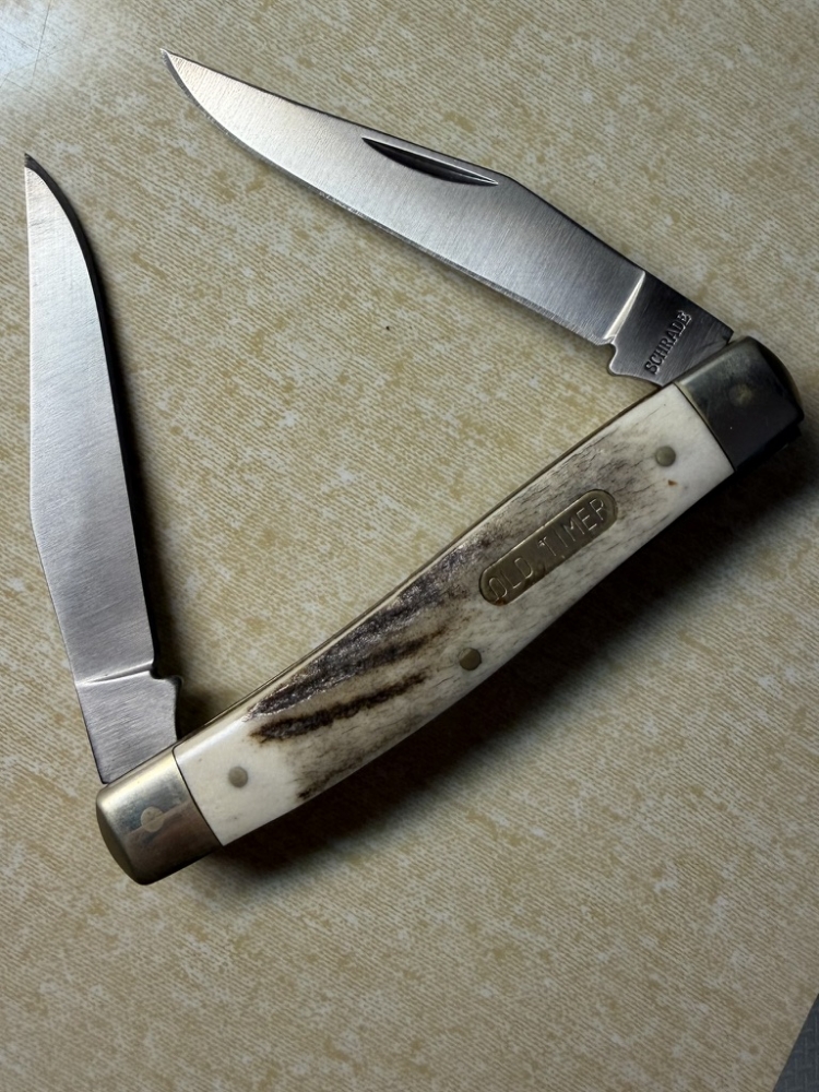 Schrade USA 77ST Improved Muskrat - Factory-Built Stag - Mint in Original Box - Complete