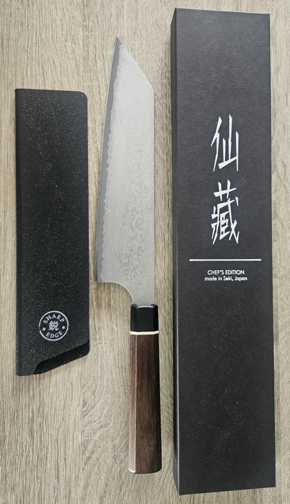 Suncraft Bunka Black Damascus 200mm