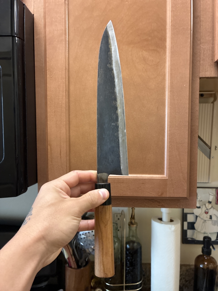 240mm Moritaka Hamono Aogami super Gyuto 