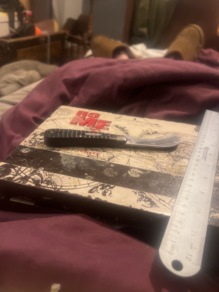 1988 case double X •ss USA 61011  hawkbill/ pruner closed 4 in open 7 in over all( 3in blade) has been used  a lil  tarnish on it. But overall, in pretty good shape to be out of the box with list pictures.