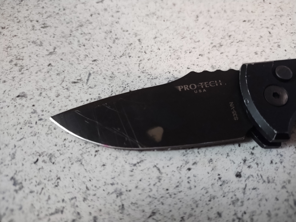 Pro-Tech TR-3 Integrity Black SC35VN Blade Folding Knife