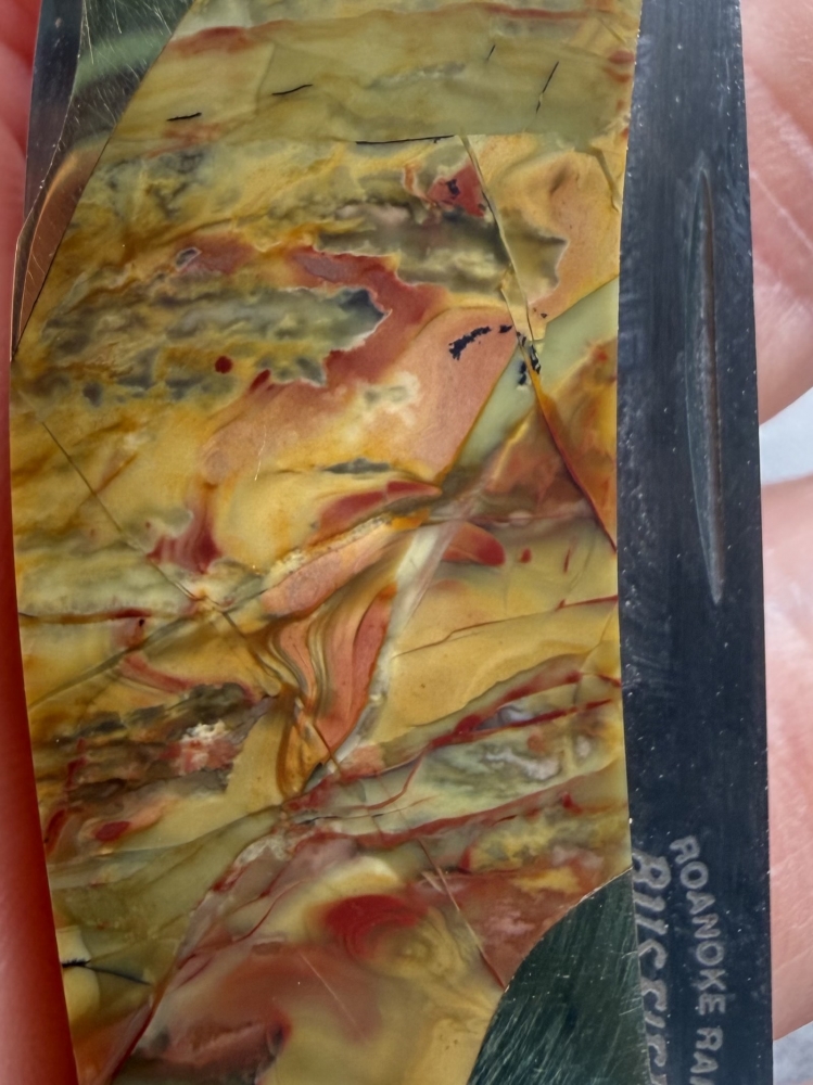 Jack Busfield AKI Custom Solid 18k Gold & Noreena Jasper Lockback Folder (07/01)