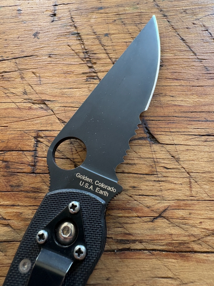Spyderco Military 1 C36GPSBK (CPM-S30V, Black Combo Edge) - 2007 Vintage 'AG' Box Error
