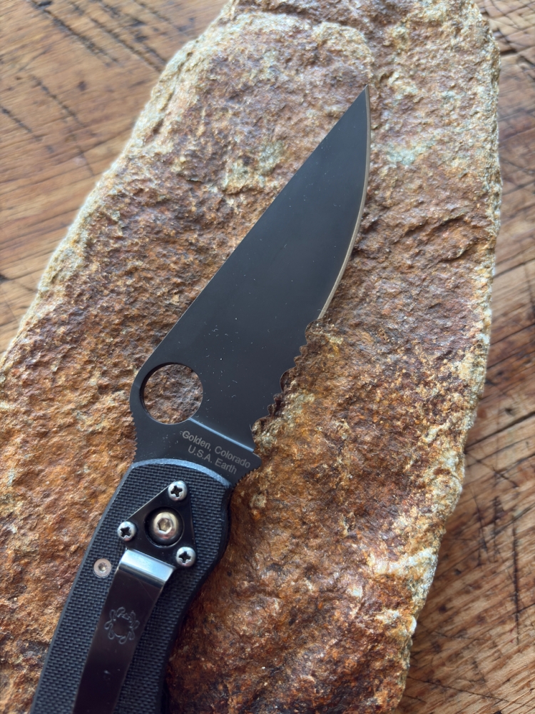Spyderco Military 1 C36GPSBK (CPM-S30V, Black Combo Edge) - 2007 Vintage 'AG' Box Error