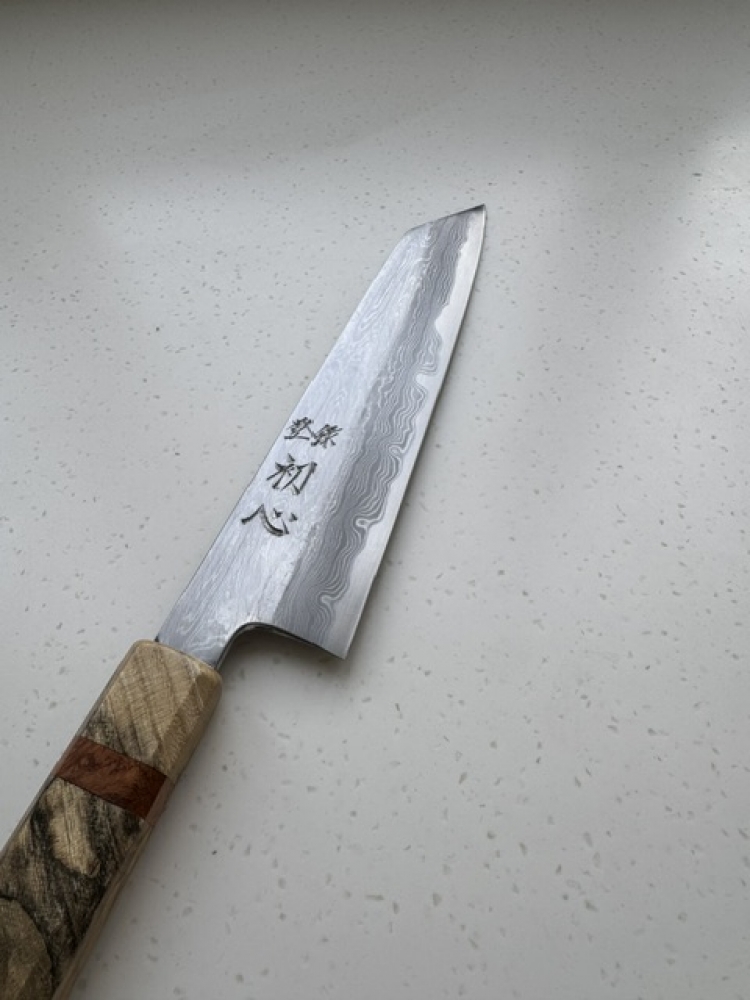 Hastukokoro Nakagawa Blue 1 Damascus 210mm Kiritsuke Gyuto
