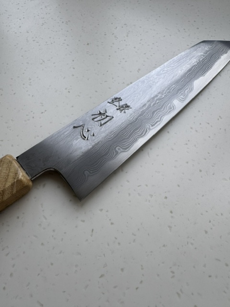 Hastukokoro Nakagawa Blue 1 Damascus 210mm Kiritsuke Gyuto
