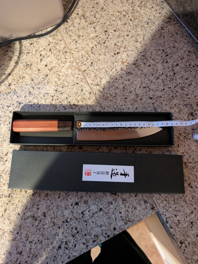 [WTS] Tokuzo 180mm VG10 Tsuchime K-Tip Gyuto / Kiritsuke (Brand New in Box)