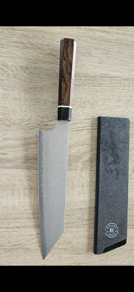 Suncraft Bunka Black Damascus 200mm
