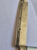 Antique Mother of Pearl Folding Fruit Knife Engraved Blade Sterling Silver with Hallmarks 5cm