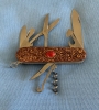 Custom Carved Victorinox \"Climber\" Swiss Army Knife Carved Collectors Pocketknife embedded with a CARNELIAN semi-precious Gemstone… (91mm / MPN 53381) 