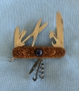 Custom Carved Victorinox \"Climber\" Swiss Army Knife Carved Collectors Pocketknife embedded with a LAPIS semi-precious Gemstone… (91mm / MPN 53381) 