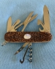 Custom Carved Victorinox \"Climber\" Swiss Army Knife Carved Collectors Pocketknife embedded with a MOONSTONE semi-precious Gemstone… (91mm / MPN 53381) 