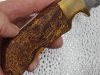  Drop Point Damascus Script Stone