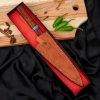 Handmade Copper Damascus Chef Knife with Wooden Handle | Custom Leather Sheath & Premium Gift Box | OEM ODM Kitchen Knife