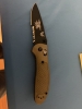 Bench Made Griptilian Serrated black drop point knife