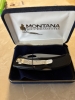 Gerber folding lock blade with Montana Silversmith silver clip 