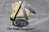 CASE TRAPPER with mellow Damascus blades and Natural Bone handles! Made in 2000! 