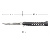 Tac-Force Assisted Open Kris Pocket Knife Folder Stainless Steel Wavy Blade Black Aluminum Handle New In Box