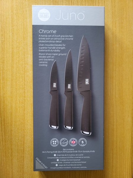 Taylor's Eye Witness Juno 3-Piece Kitchen Knife Set (Chrome Edition) - LMS28CHBST