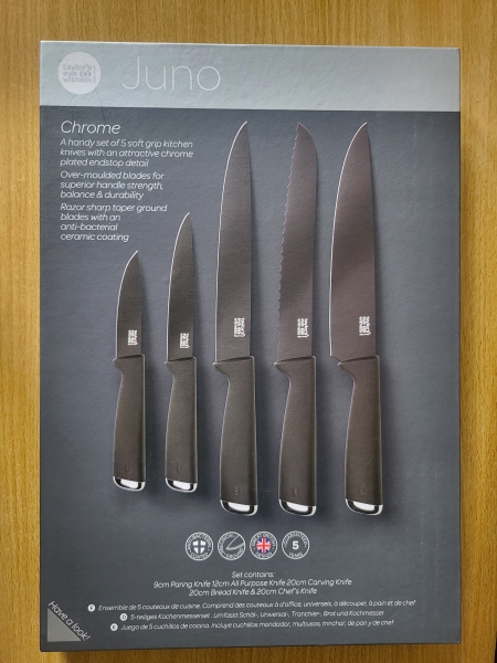 Taylor's Eye Witness Juno 5-Piece Kitchen Knife Set (Chrome Edition)