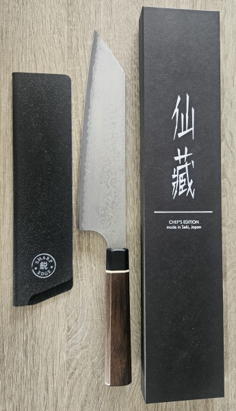 Suncraft Bunka Black Damascus 200mm