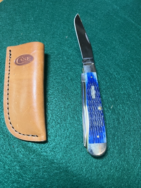 case blue trapper w? sheath