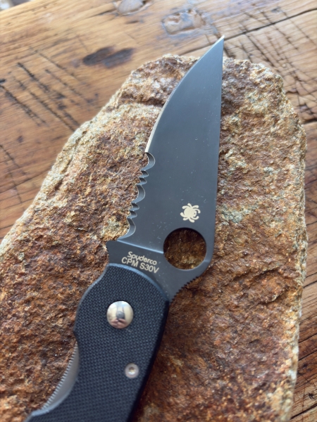 Spyderco Military 1 C36GPSBK (CPM-S30V, Black Combo Edge) - 2007 Vintage 'AG' Box Error