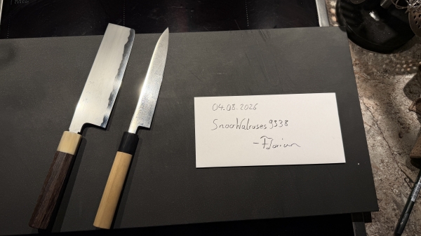 Tetsujin Blue #2 180mm Nakiri + Masamoto KS 165mm Petty (Bundle)