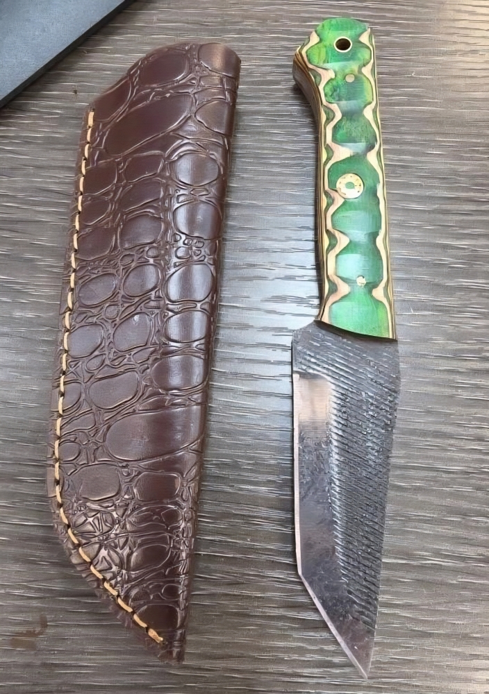 Green/Yellow Fixed-Blade